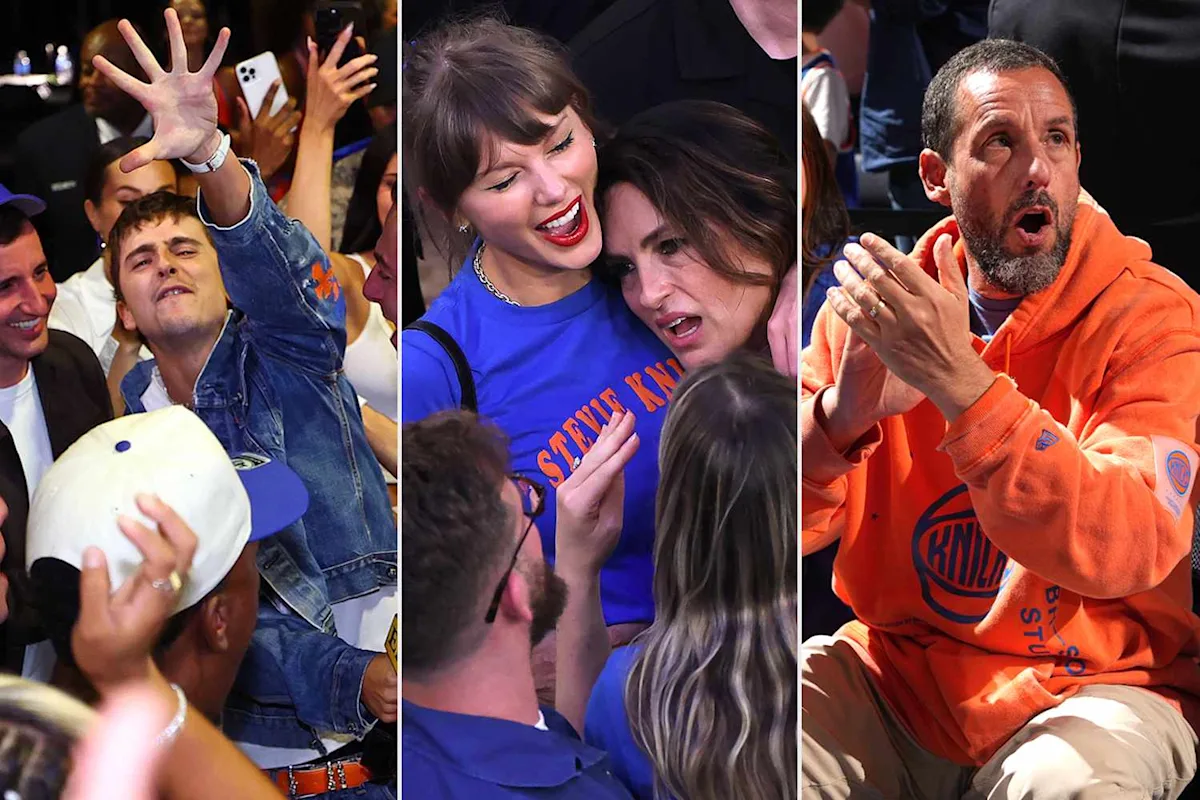 Découvrez Taylor Swift, Timothée Chalamet, Adam Sandler et bien d'autres alors que les Knicks font le meilleur retour de l'histoire des finales NBA.