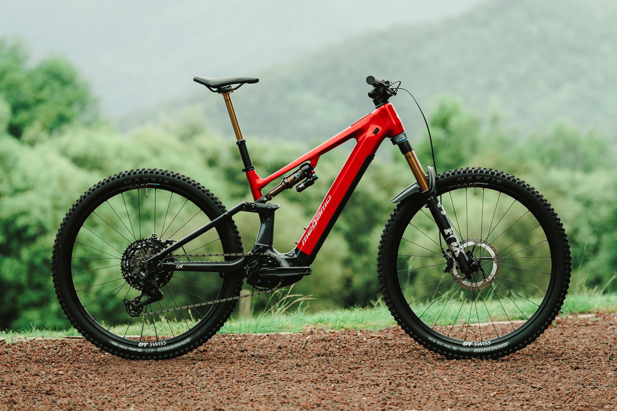 profile shot of the Megamo Ryal eMTB outdoors.