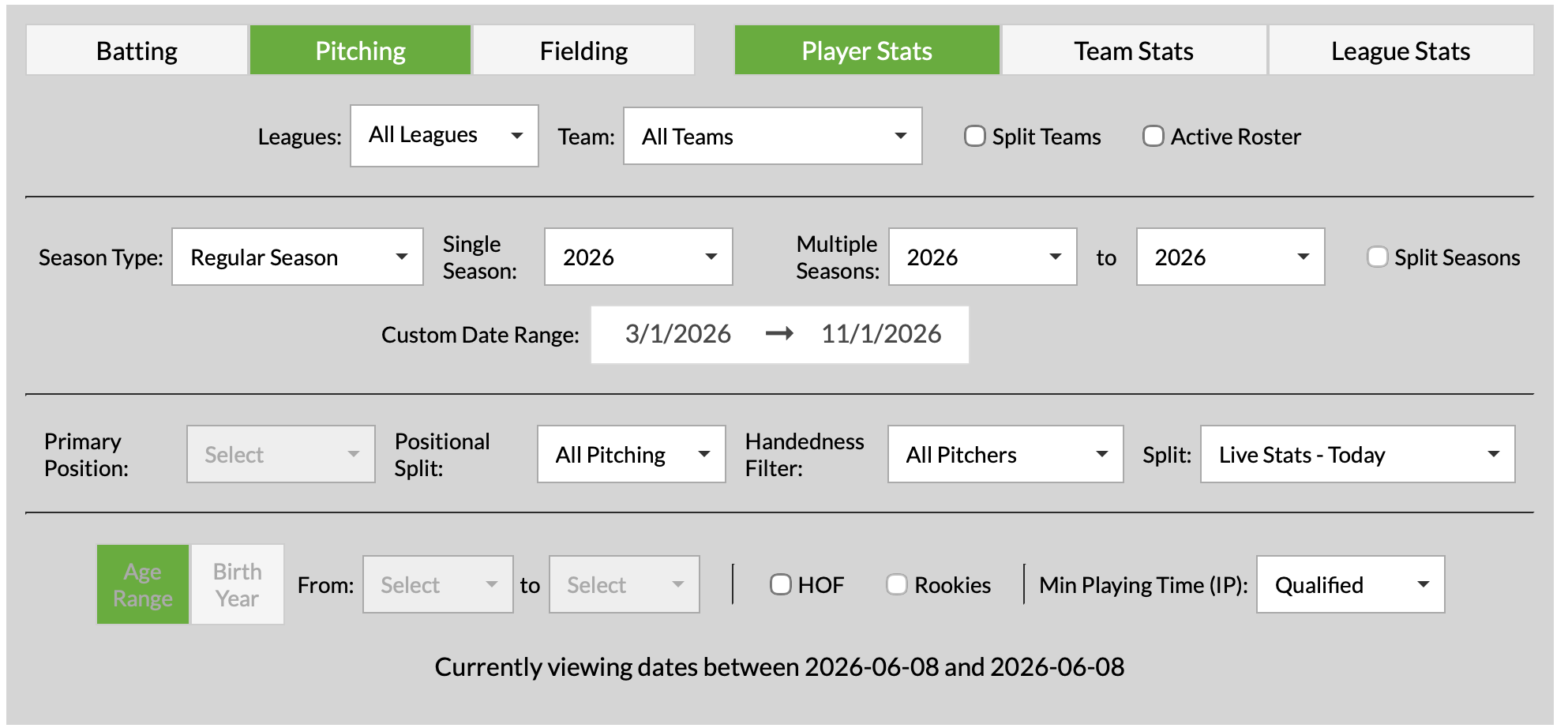 Pleins feux sur les fonctionnalités FanGraphs : statistiques en direct