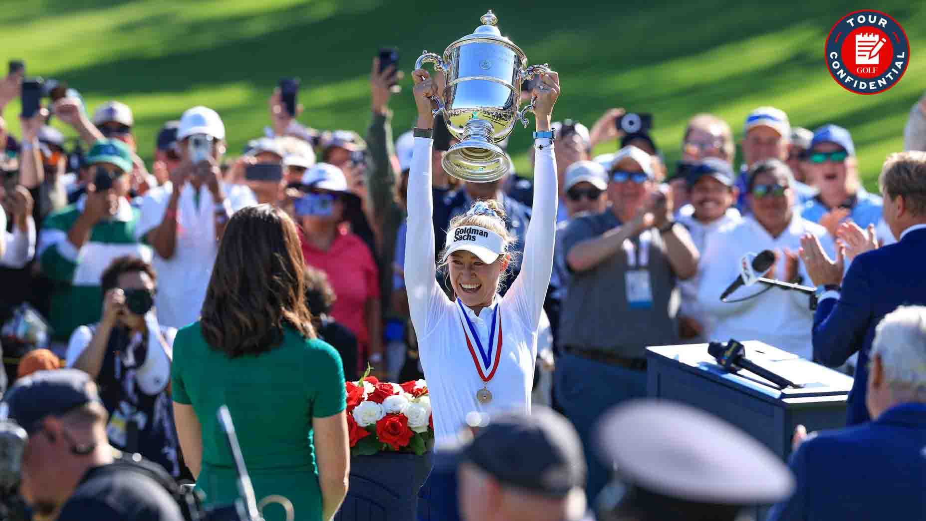 Visite secrète. ouvrant la victoire de Nellie Korda à l'US Women's Open